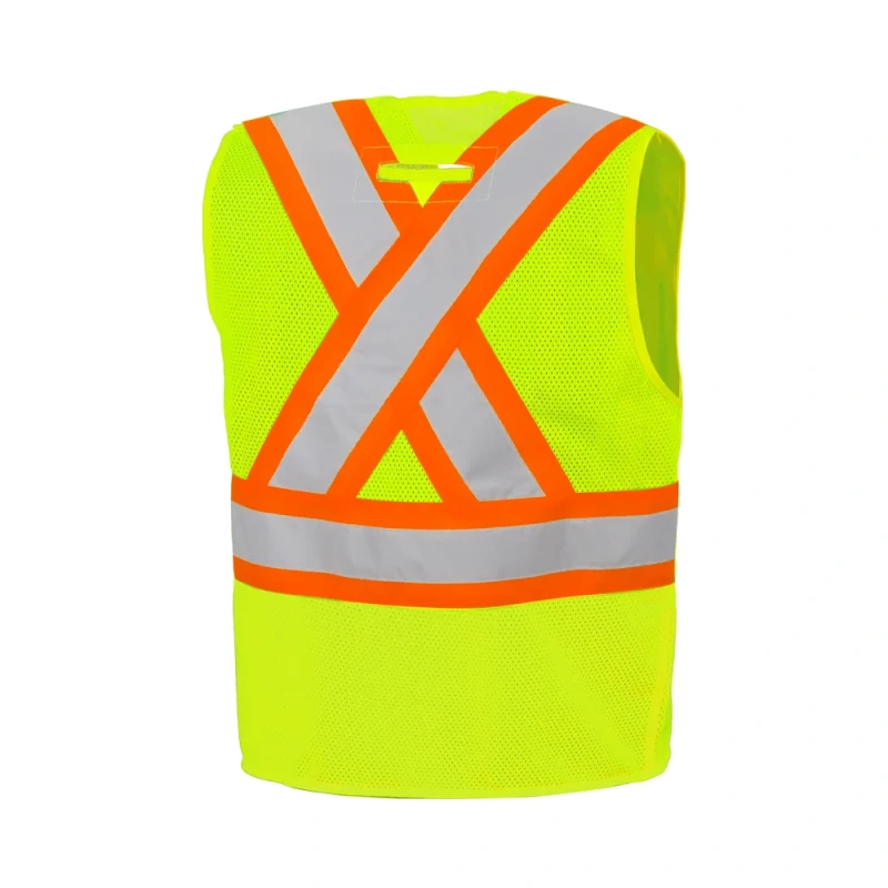 Load image into Gallery viewer, Ground Force | 5 Pt. Zipper Traffic Vest Solid/Mesh •  Class 2 •  7 Pockets

