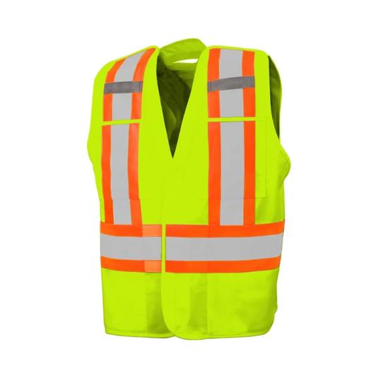 Ground Force | 5 Pt. Tearaway Traffic Vest Solid • Class 2 •  Adjustable