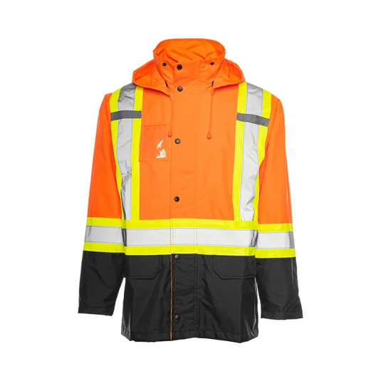 Ground Force | Traffic Rain Jacket • Detachable Hood • RJ90