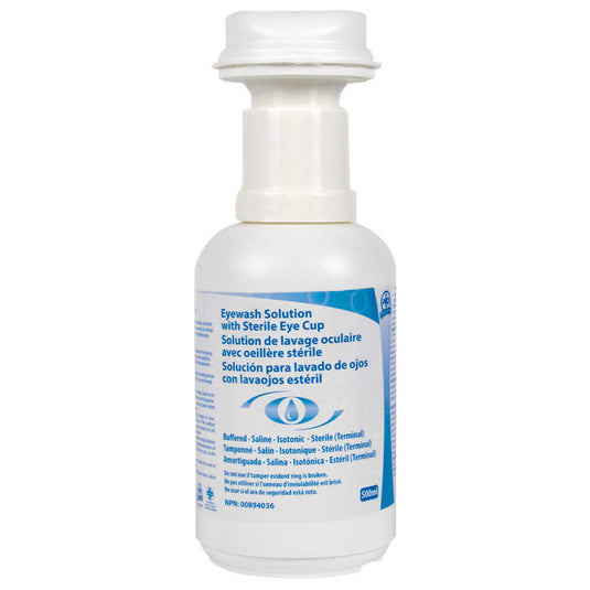 Eyewash Solution with Sterile Eye Cup, 500ml