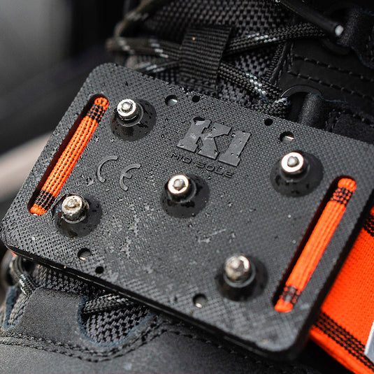 K1 Series | Mid-Sole Ice Cleat • Low Profile • Hi-Vis Strap