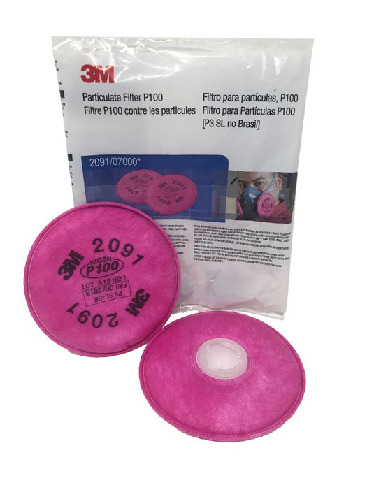 3M™ | 2091 Respirator Prefilters, Particulate Filter, P100 Filter (2/Pack)