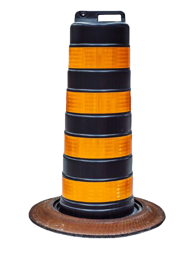 TC-54 Traffic Barrel with Tire Base