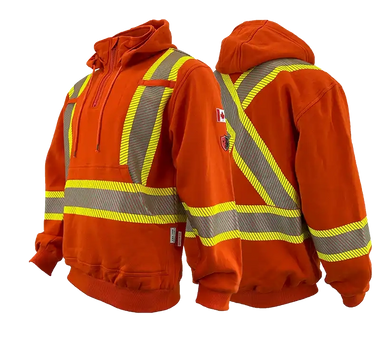 Atlas Guardian® | FR/ARC • 1/4 Zip Pull-Over Hoodie • 4″ Segmented Refl. Tape