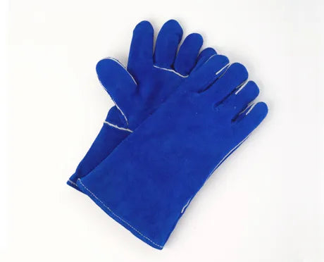 Premium Blue Split Leather Welders Gloves • 12 pack