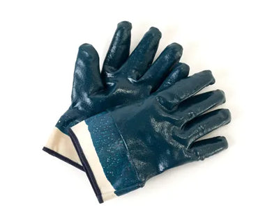 Fully-Coated Nitrile Gloves with Safety Cuff • 12 pack