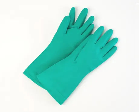 13" Green Nitrile Glove • Flocklined • 12 pack