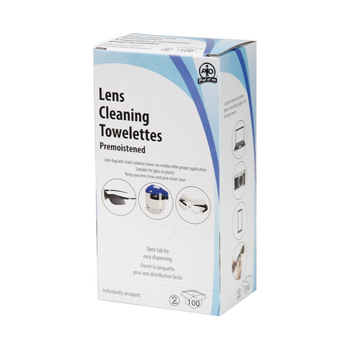 Lens Cleaning Towelettes • 100 count