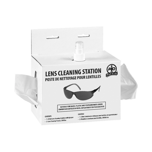 Disposable Station • 250ml Lens Cleaner • 2 Boxes of Tissues • 6 pack