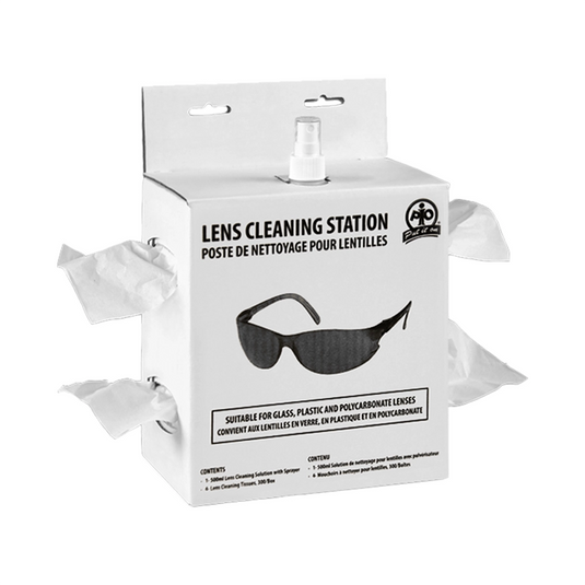 Disposable Station • 500ml Lens Cleaner • 4 Boxes of Tissues • 6 pack