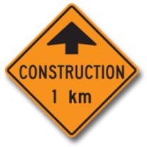 Rigid Sign | TC-1 Construction Ahead