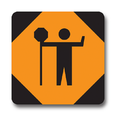 Rigid Sign | TC-21 Traffic Control Person Ahead