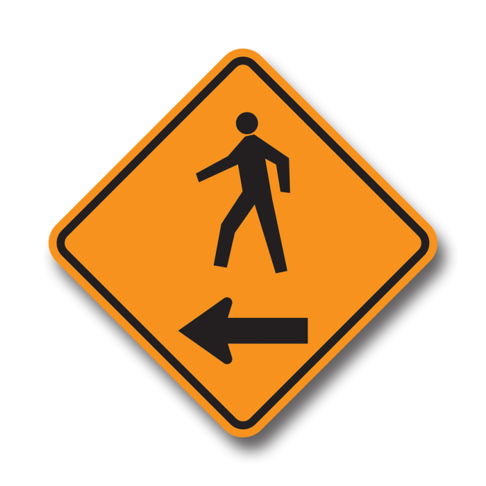 Rigid Sign | TC-40L Pedestrian Direction – RDC Group