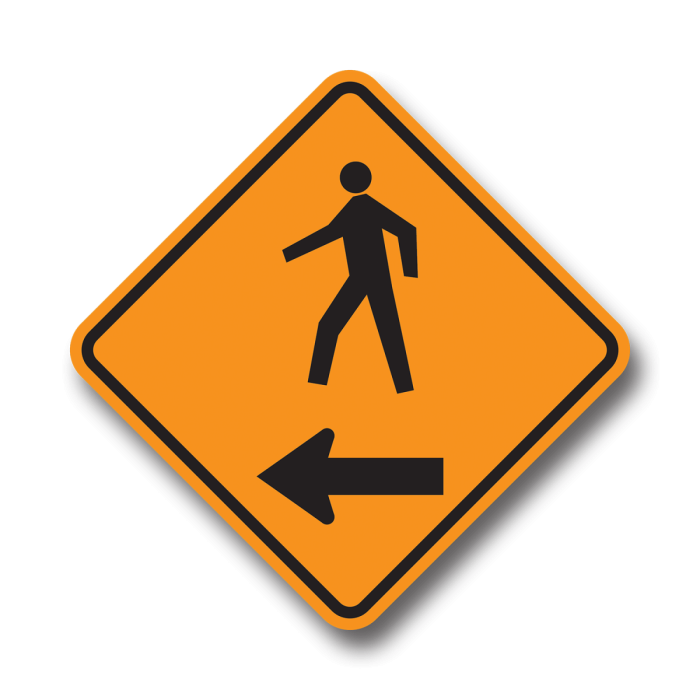 Load image into Gallery viewer, Rigid Sign | TC-40L Pedestrian Direction
