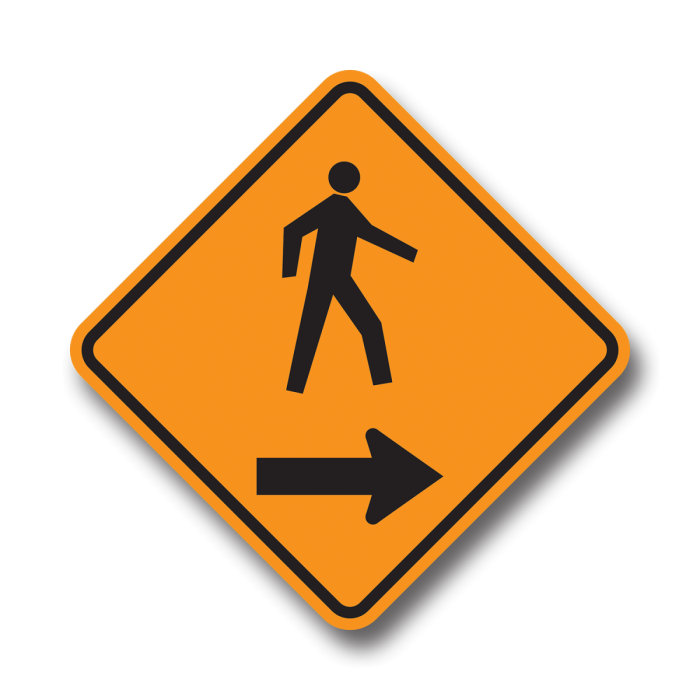 Load image into Gallery viewer, Rigid Sign | TC-40L Pedestrian Direction
