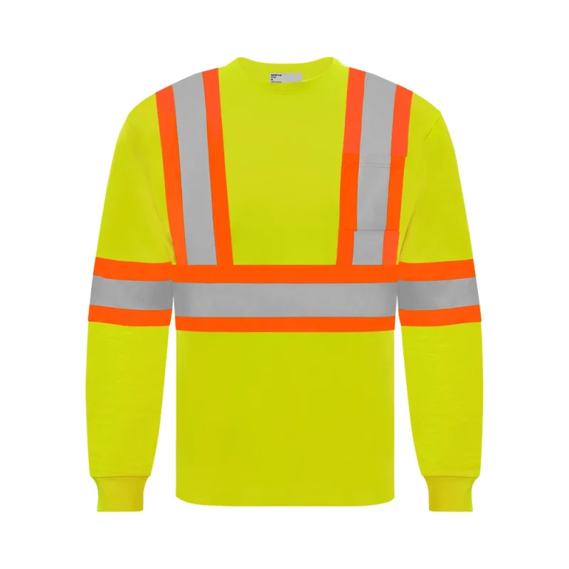 Load image into Gallery viewer, Ground Force | Long Sleeve Cotton Traffic T-Shirt • 4″ Refl. Tape
