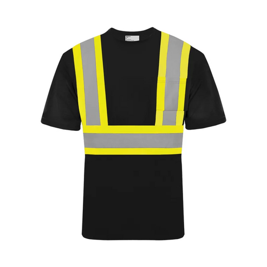 Ground Force | Short Sleeve Polyester Traffic T-Shirt • 4″ Refl. Tape