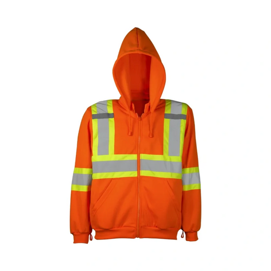 Ground Force | Traffic Hoodie • Deluxe • Adjustable Hood • 4" Reflective Tape