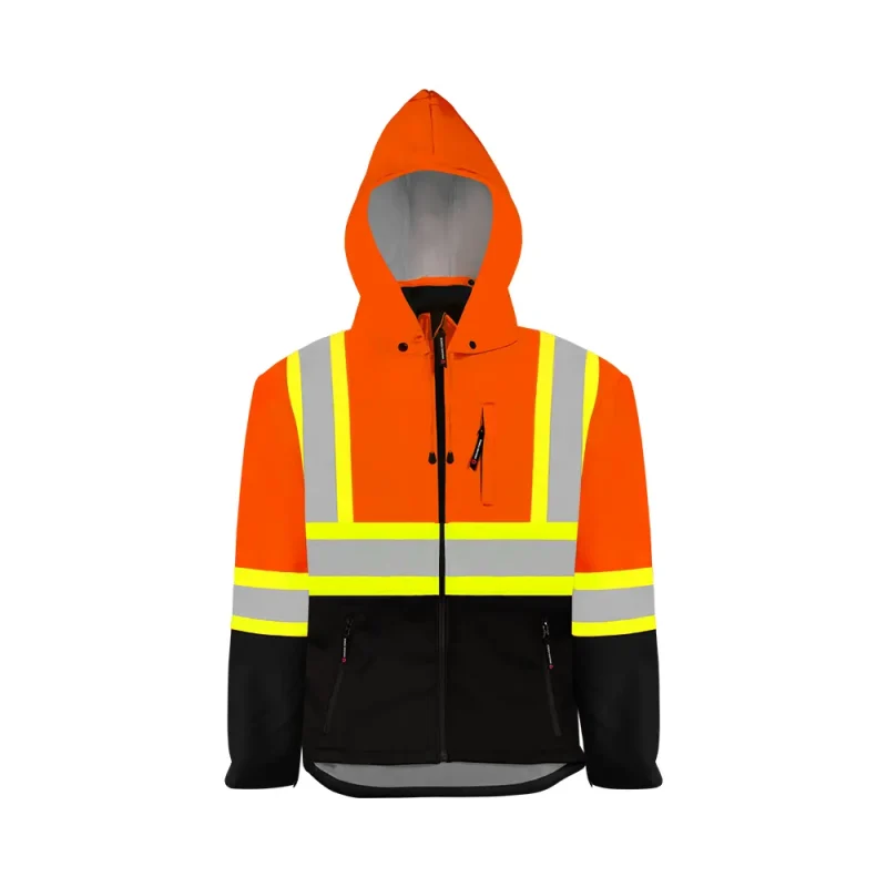 Load image into Gallery viewer, Ground Force | Soft Shell Jacket • Detachable Hood • 4&quot; Reflective Tape
