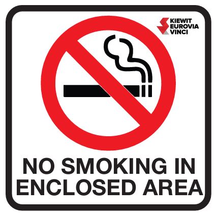 NO SMOKING IN ENCLOSED AREA