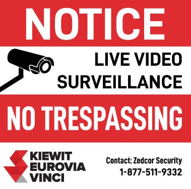 NOTICE LIVE VIDEO SURVEILLANCE NO TRESPASSING