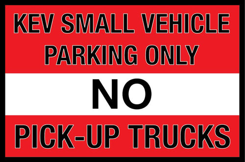 SMALL VEHICLE PARKING ONLY NO PARKING