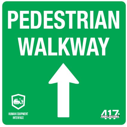 PEDESTRIAN WALKWAY AHEAD KIEWIT-DUFFERIN