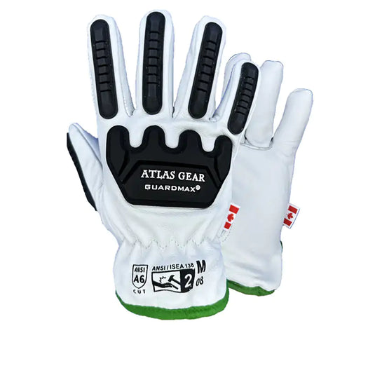 Winter Atlas Gear Leather Impact Gloves GuardMax®-801-Packs of 6