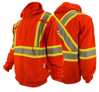 Atlas Guardian® | FR/AR • Zip-Up Hoodie • 4″ Segmented Refl. Tape