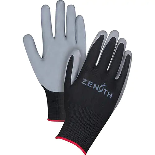 Zenith Safety Products Premium Comfort Coated Gloves, Nitrile Coating, 13 Gauge, Polyester Shell
