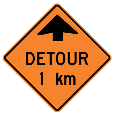 Rigid Sign | TC-5A Detour Ahead 1 KM