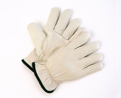 Fleece Lined Cowhide Drivers Gloves, Premium • 12 pack