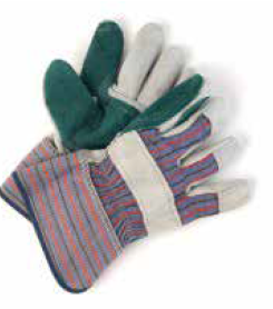 Split Leather Fitters Gloves with Reinforcement • 12 pk